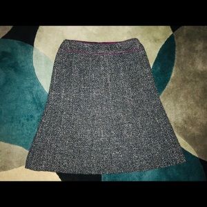 Chanel Tweed Skirt Black/White/Purple